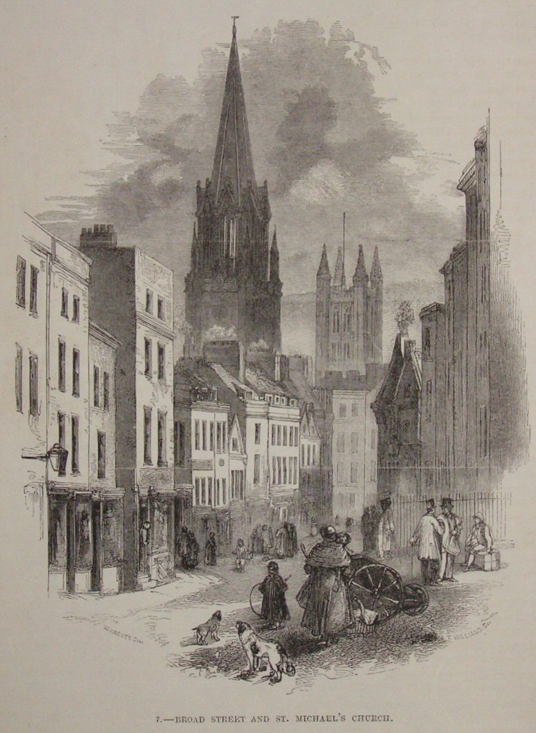Wood - 7. - Broad Street and St.Michael's Church. - Williams
